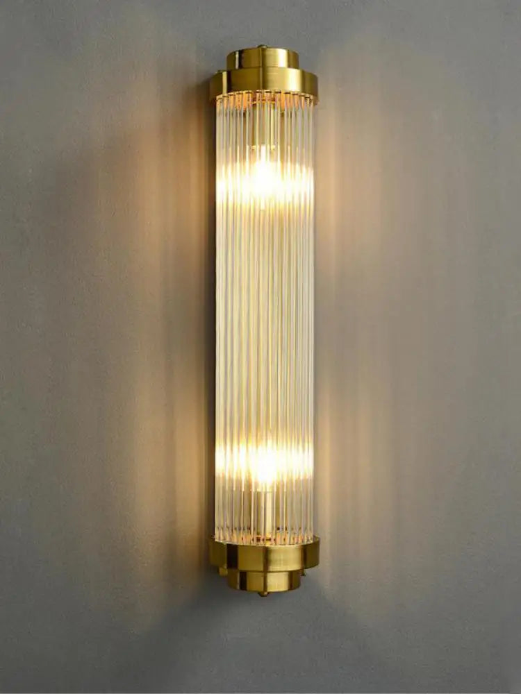Art Deco Stainless Steel Crystal LED Wall Sconce Black Gold Bedroom Corridor