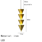 Tapered Cone Pendant Lamp - Modern Bedroom Chandelier for Stylish Corridor and Living Room