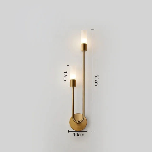 Minimalist Gold Black Wall Sconces for Bedroom Stairway Balcony Lighting