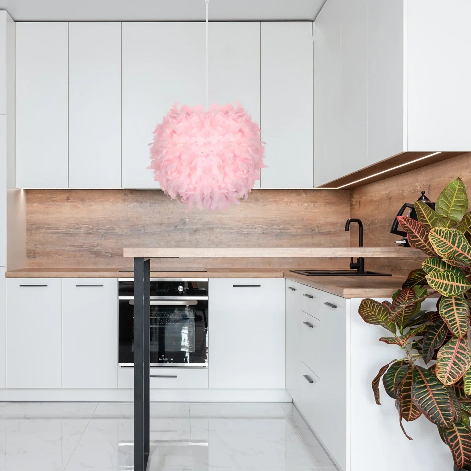 Feather Pendant Lamp E27 Hanging Light Nordic Chandelier for Bedroom & Dining Room by Afralia™