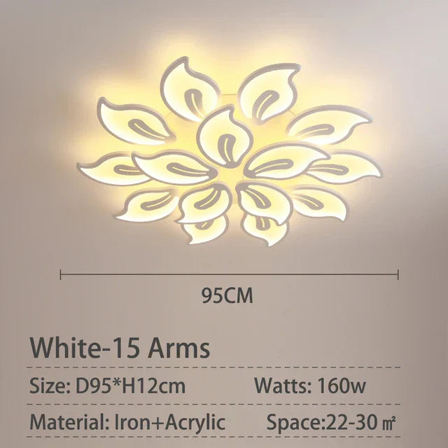 Modern LED Acrylic Chandelier for Living Room, Bedroom, Study - Ceiling Light Fixtures