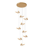 Butterfly Chandelier Staircase Suspended Loft Pendant Light for Living Room & Hallway