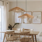 Rattan Straw Hat Chandeliers for Restaurant, Hotel, and Loft Décor
