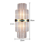 Shell Glass Rod Wall Lamp Modern Light Living Room Bedroom Study LED Lighting