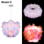 Fluffy Feather Pendant Light by - Nordic Chandelier for Living Room & Bedroom