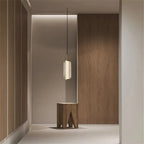 Glass Staircase Pendant Light: American Retro Minimalist Restaurant Foyer Artistic Lamp