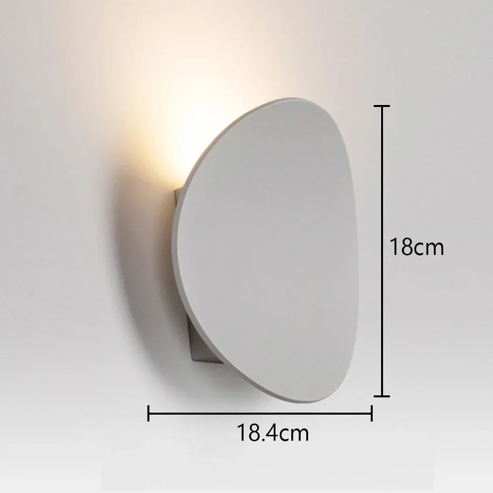 Modern Nordic Aluminum LED Wall Lamp for Living Room Bedroom Bedside Sconce