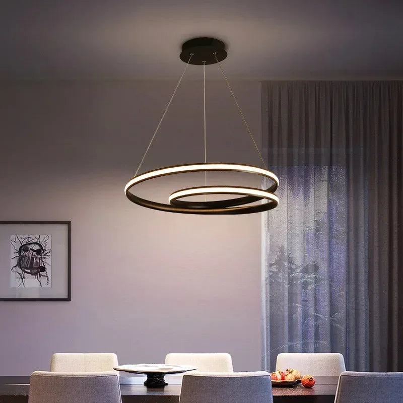 Nordic LED Pendant Lights Dimmable Hanging Lamp for Living Room and Bedroom