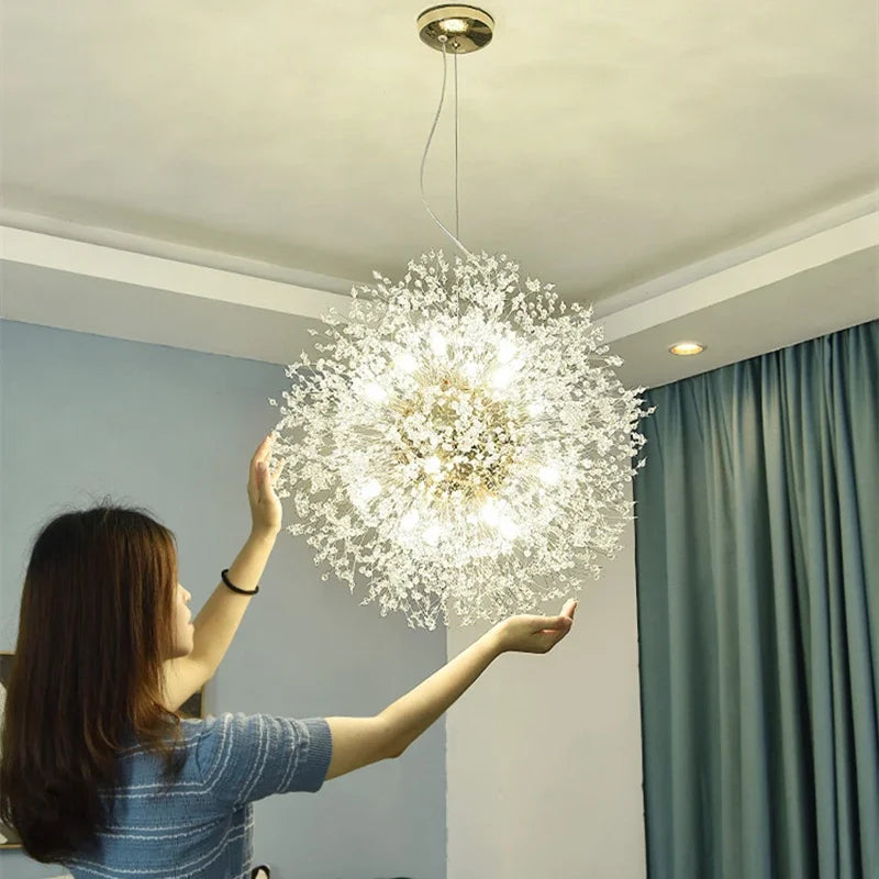 Dandelion Chandelier LED Pendant Lamp for Dining Room, Bedroom, Shops