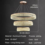 Crystal Chandelier Luxury LED Lighting for Living Dining Kitchen Bedroom