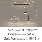 Starry Pendant Light: Modern Luxury Dining Room Chandelier Lighting