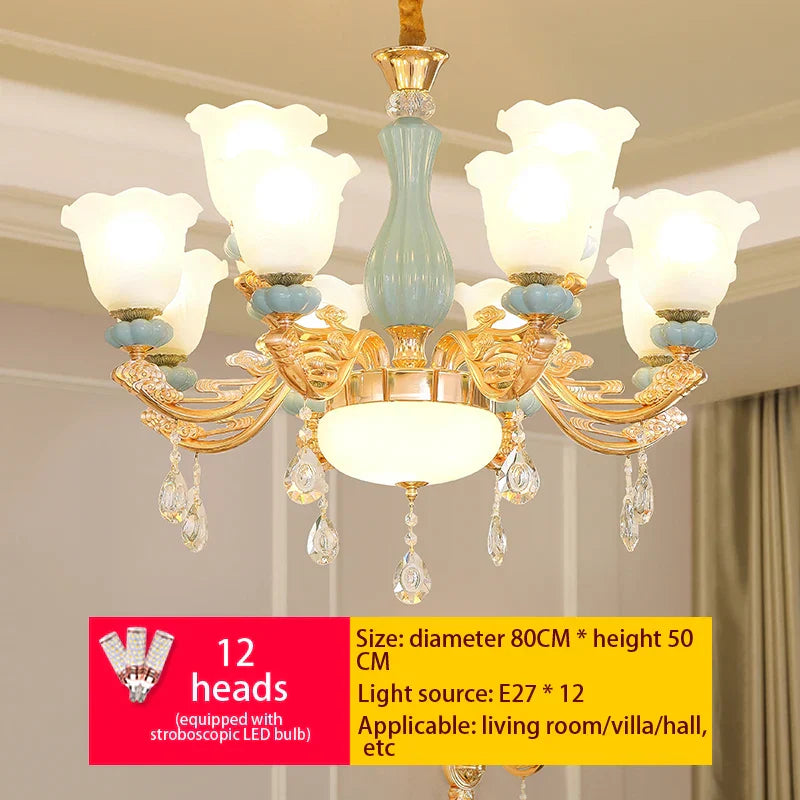 Luxe European Chandelier for Living Room, Bedroom, Dining Hall - Modern, Elegant Design