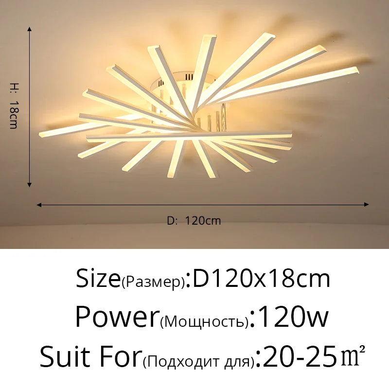 Modern LED Ceiling Chandelier Indoor Lighting for Living Room Bedroom, Lustre Lights