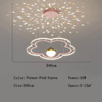 LED Star Chandelier: Kids Room Lighting Fixture for Bedroom & Study Room