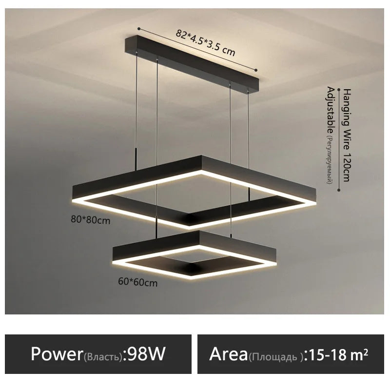 Modern LED Chandelier for Home Interior Decor Bedroom Living Room Lighting