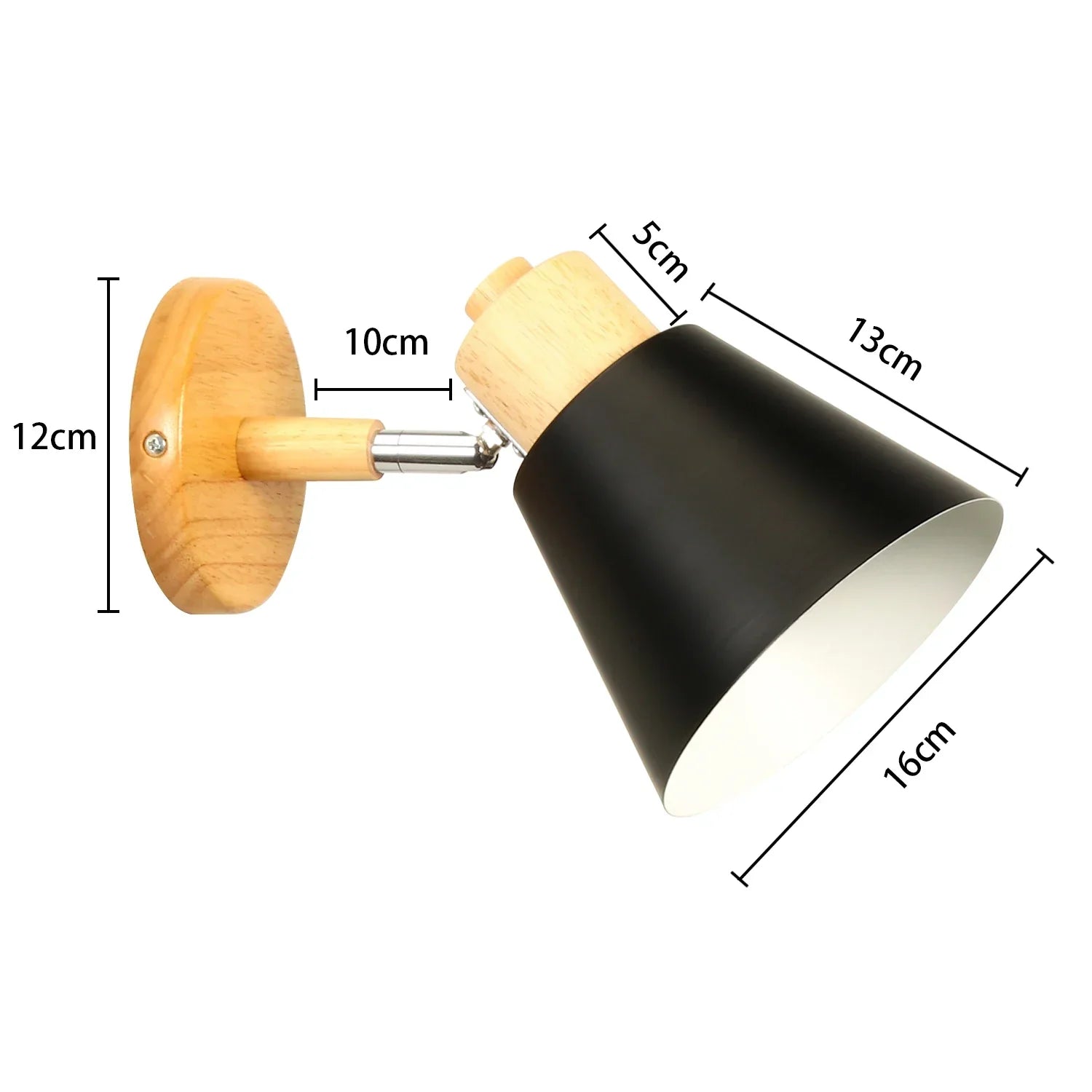 Nordic Wooden Wall Lamp Bedside Light for Bedroom Living Room E27 Macaroon Style