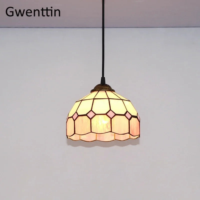Tiffany Style Stained Glass Pendant Chandelier for Home Lighting