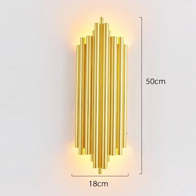 Luxury Crystal Glass Wall Sconce Light Fixture Gold for Bedroom Living Room
