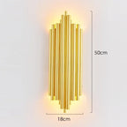 Luxury Crystal Glass Wall Sconce Light Fixture Gold for Bedroom Living Room