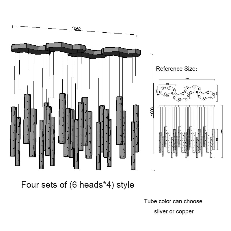 Modern Cylindrical LED Ceiling Chandelier for Home Decor Lighting