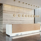 Crystal LED Chandelier: Modern Gold Kitchen Lighting, Simple Elegant Design.