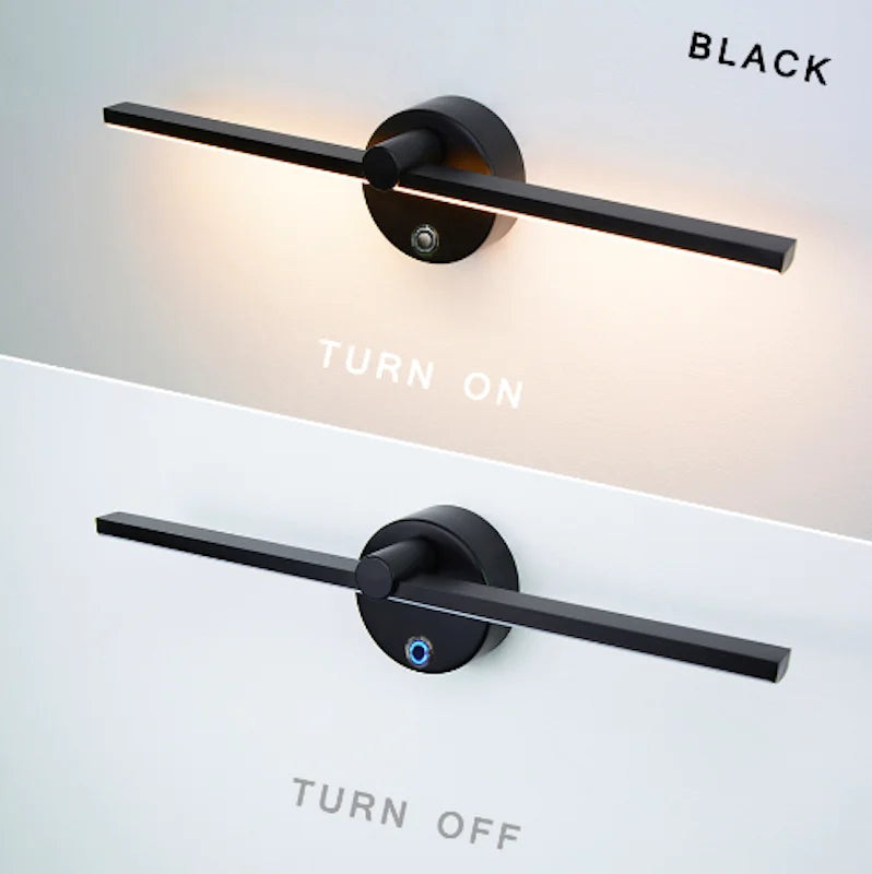 Linear LED Vanity Wall Light with Switch, 300° Rotation, 41CM - Nordic Minimalist Style