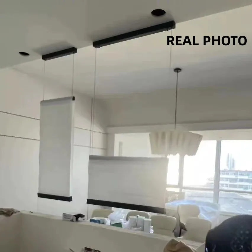 Modern Minimalism Dining Room Fabric Pendant Light