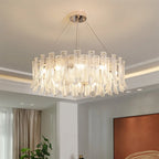 Crystal LED Ceiling Lamp for Modern Living Room with Warm Light and Eye Protection