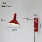 Retro Foldable LED Wall Light for Bedroom Reading