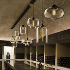 Glass Pendant Chandelier E27 Ceiling Light for Living Dining Kitchen Bedroom