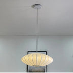 Silk Pendant Lamp: Designer LED Lighting for Living Room, Hotel, and Restaurant