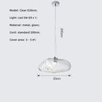 Glass LED Chandelier Lighting for Modern Stairs, Dining Room, and Home Bar