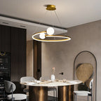 Gold Nordic Ring LED Ceiling Chandelier for Dining Room Pendant Lighting