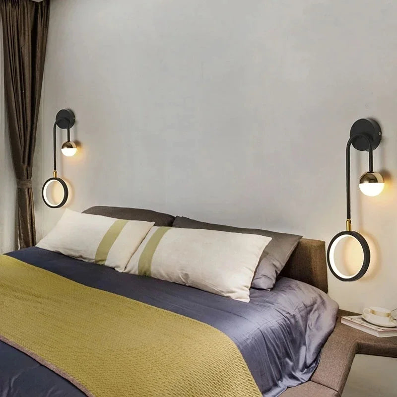 Modern Round Ball Led Wall Light for Headboards and Living Room