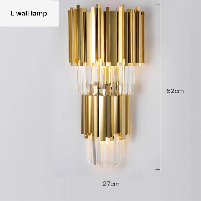 Crystal LED Pendant Lights: Luxury Gold Plating Metal Hanging Lamp for Living, Dining, Bedroom
