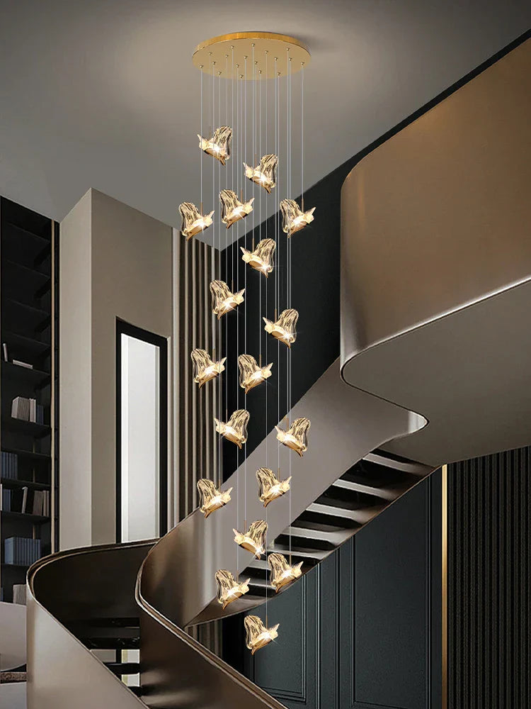 Crystal Chandelier: Modern Luxury Pendant Lights for Living Room, Staircase, Villa