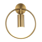 Brass Gold Ring Adjustable LED Wall Sconce Light for Home Hotel Corridor