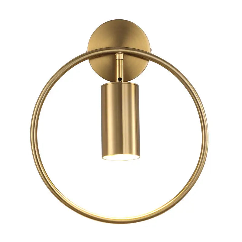 Brass Gold Ring Adjustable LED Wall Sconce Light for Home Hotel Corridor