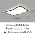 Minimalist LED Ceiling Light in Black & White for Living, Dining, Bedroom & Kitchen