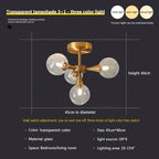 Nordic Glass Ball LED Chandelier for Bedroom Dining Room.
