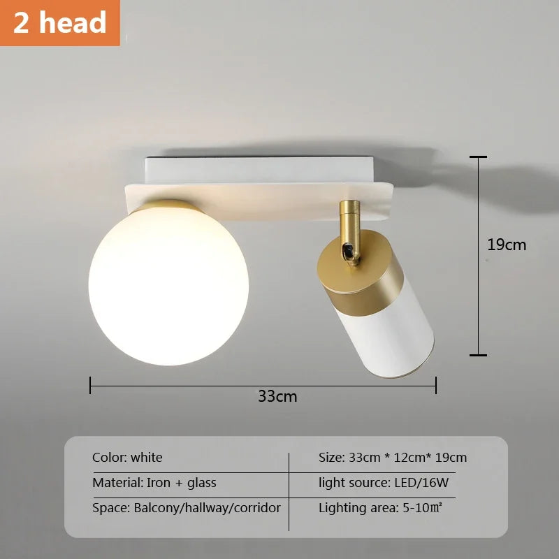 Glass Ball LED Ceiling Wall Light - Nordic Modern Minimalist Design