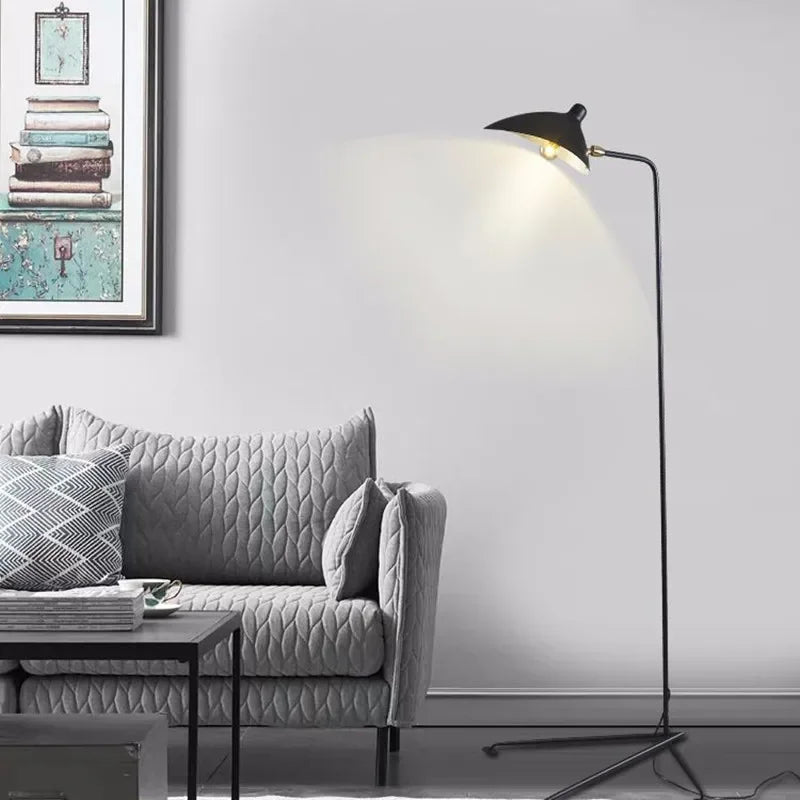 Adjustable Arm Floor Lamp: Japanese Ceiling Light for Industrial Loft Decor
