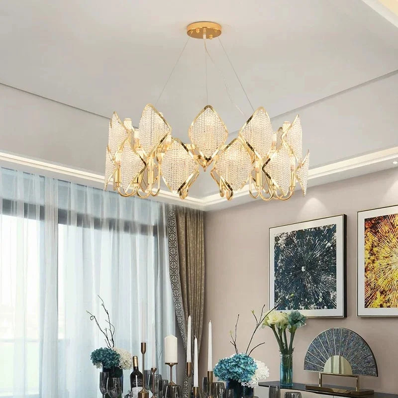 Crystal Chandelier Pendant Light: Elegant Modern Luxury for Living Room Decor