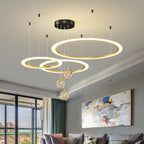 Circle Ring Pendant Light Chandelier Modern Living Room Bedroom Lamps Ceiling Luminaire