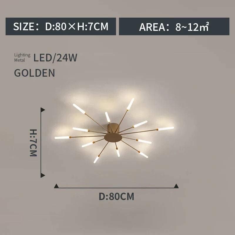 Modern Designer Fireworks LED Chandelier for Living Room Dining - Home Decor Lighting