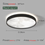 Ultra-Thin Round LED Ceiling Lamp for Bedroom, Modern Nordic Design