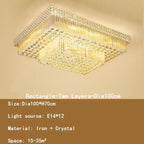 Crystal LED Chandelier: Light Luxury Ceiling Lamps for Living Room, Bedroom, Kitchen, Hotel