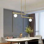 Minimalist Linear Pendant Light for Modern Living Room, LED Restaurant Chandelier