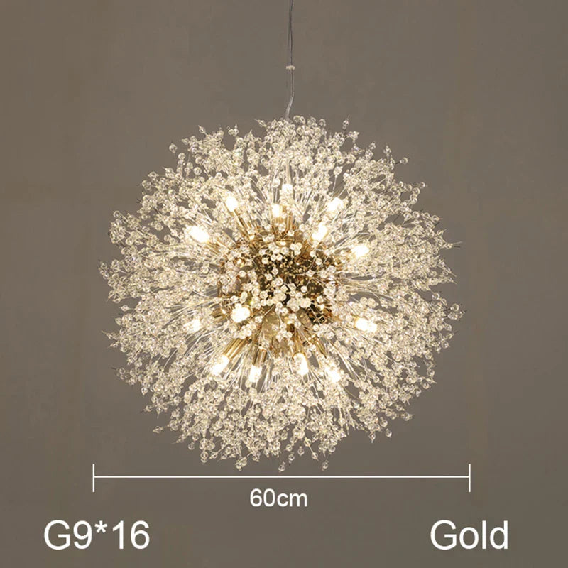 Dandelion Chandelier: Nordic Minimalist Wrought Iron LED Indoor Light for Living Room