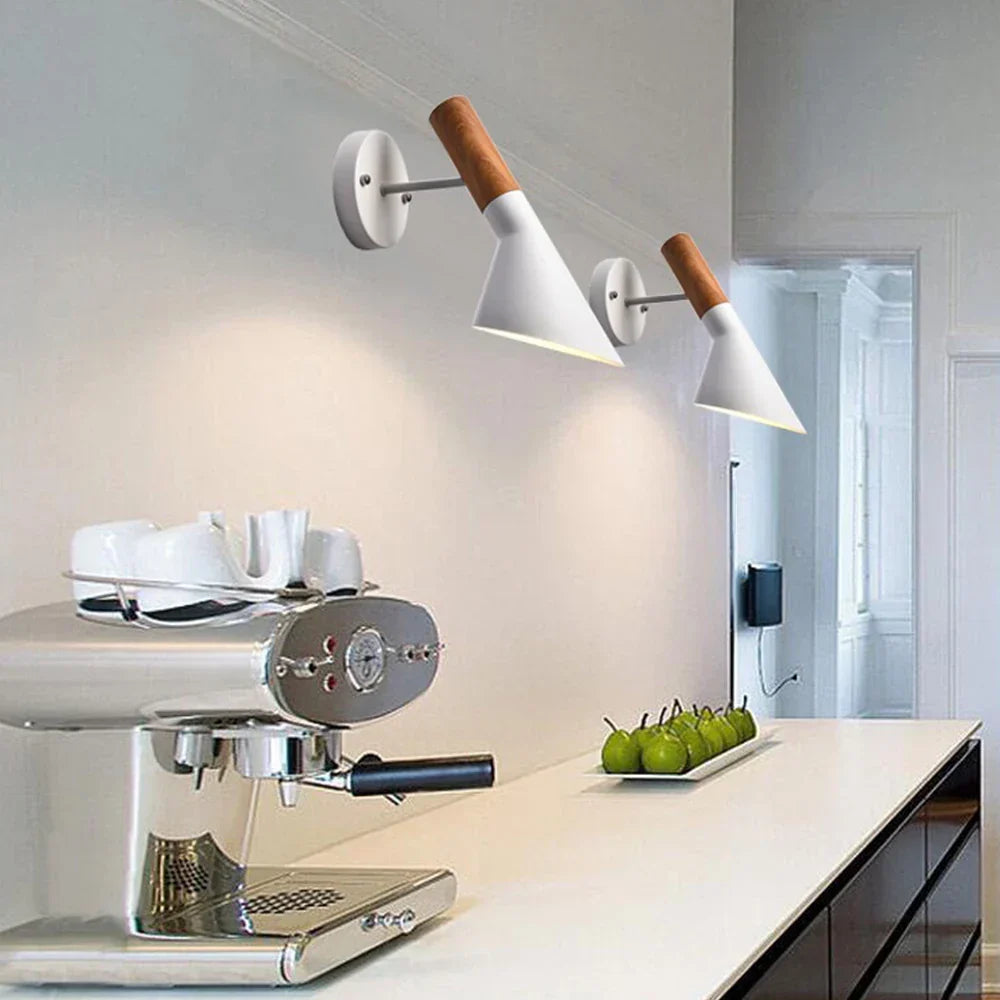 Industrial LED Wall Sconce Iron Bedside Lamp Retro Loft Indoor Lighting